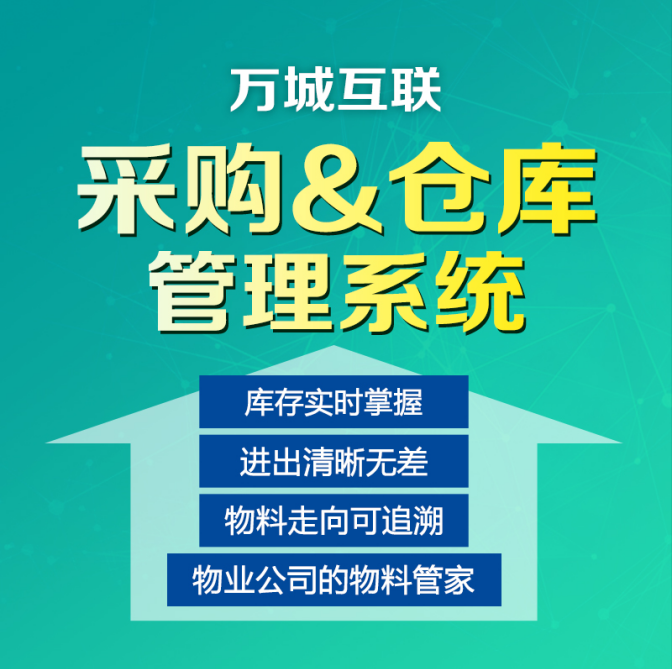 万城互联 采购和仓库管理系统V3.0 二维码管理物料 出入库数据清晰库存盈亏处理