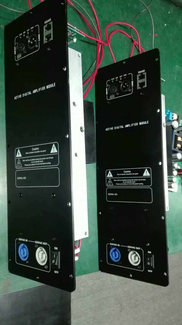 有源音箱线阵D类数字功放模块模组内置DSP处理器，全频低音二分频