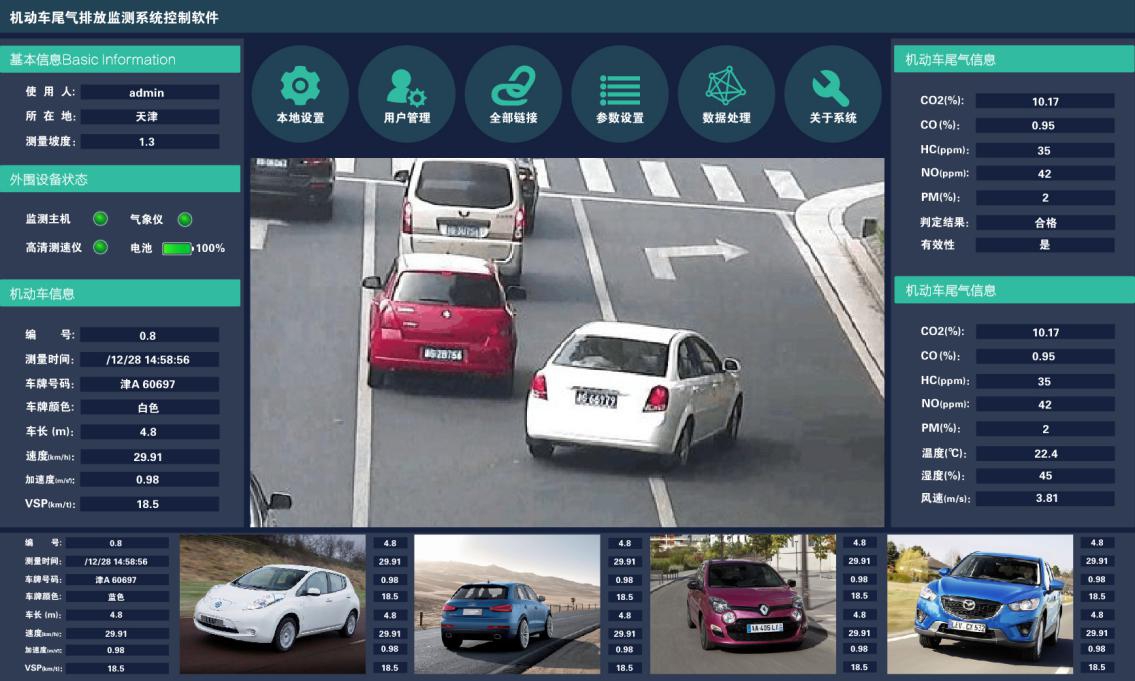 机动车尾气在线监测系统平台