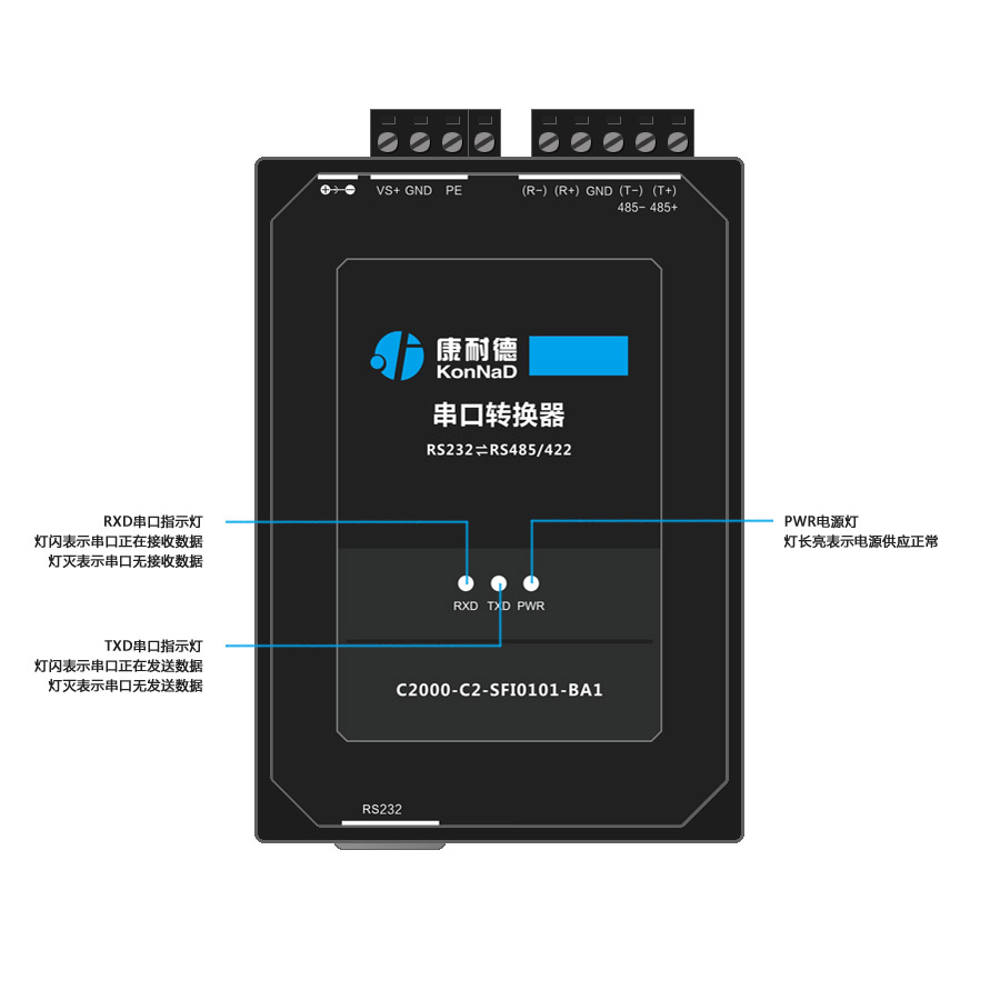 康耐德232转485转换器