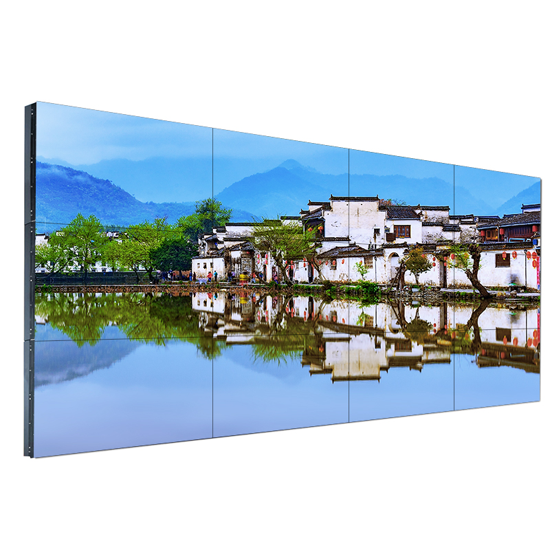 46寸液晶拼接屏 3.5mm拼缝商场酒店异形圆弧形展览展示拼接屏触摸