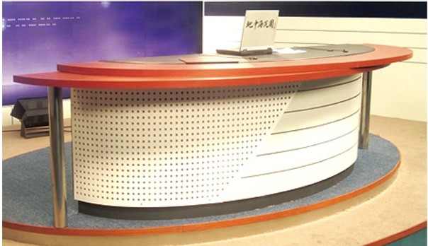 播音桌 直播桌 演播桌 演播台 