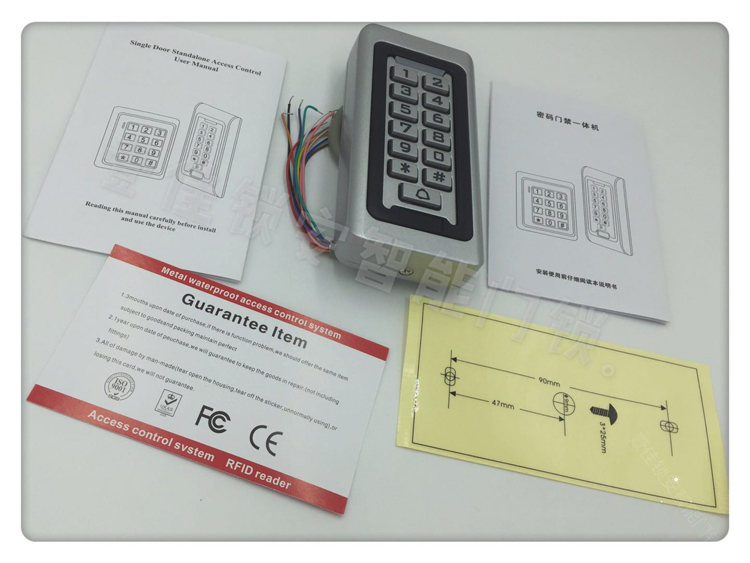 防水金属门禁机 不锈钢门禁机 ID门禁控制器 防水密码门禁一体机