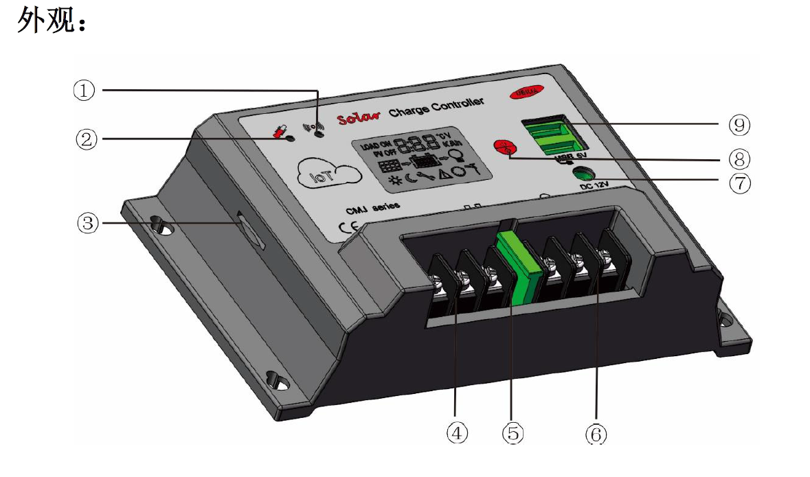 GPRS物联网智能太阳能控制器CMJ