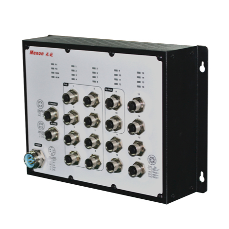 MIES-5816 16GE M12/IP40三层全千兆工业以太网交换机