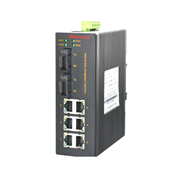 MIE-1208 6FE+2F卡轨式百兆非网管工业以太网交换机