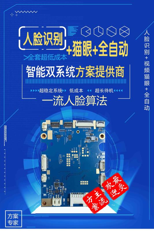 全自动人脸识别猫眼锁方案