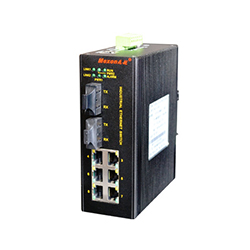 MIE-5210 6FE+2F卡轨式百兆网管型工业以太网交换机