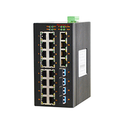  MIE-2424M 20GE+4GSFP卡轨式全千兆网管型工业以太网交换机