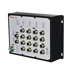 MIES-5816 16GE M12/IP40三层全千兆工业以太网交换机