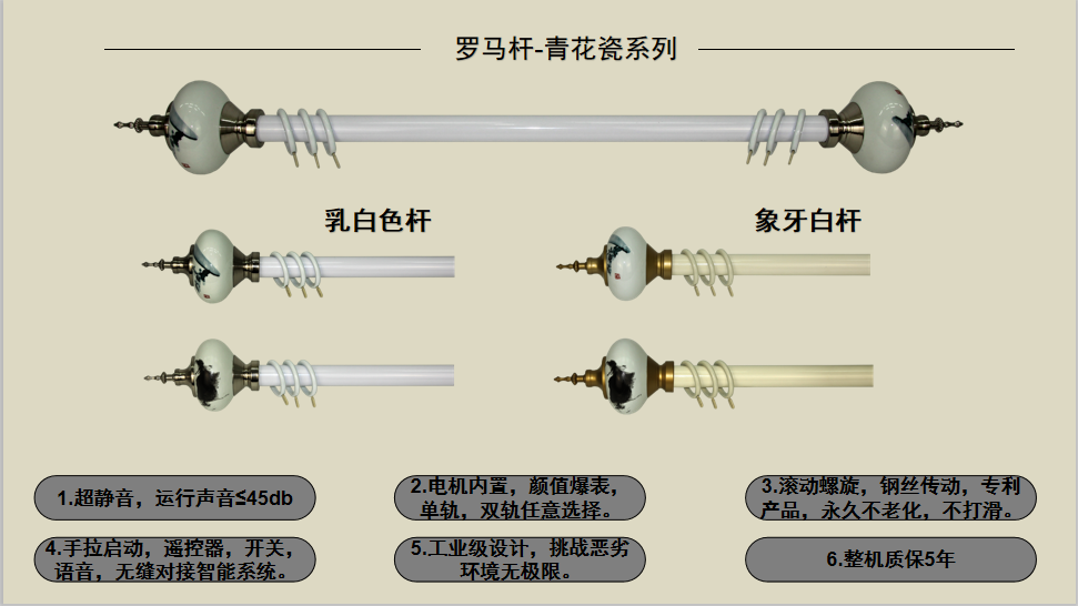 智能罗马杆窗帘