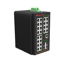 Cronet CC-3628 24GE+4GSFP卡轨式三层全千兆工业以太网交换机