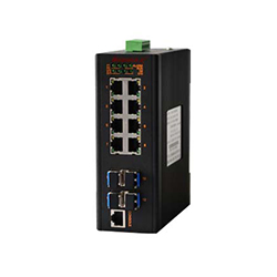 Cronet CC-3912 8GE+4TSFP卡轨式三层万兆工业以太网交换机