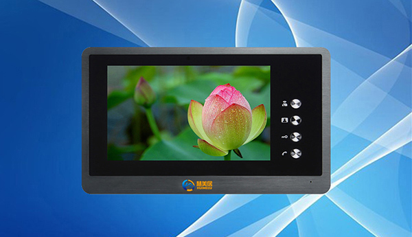 网线彩色可视门铃7寸分机  