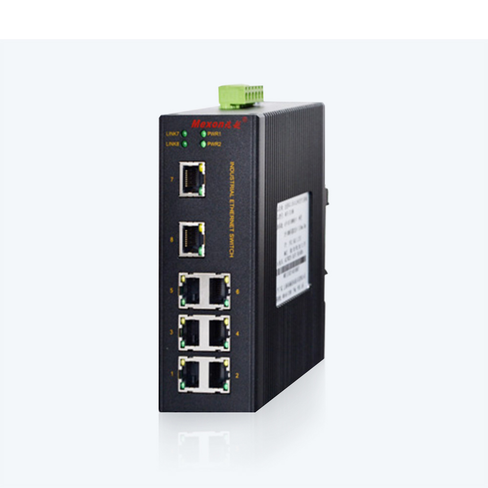 MIE-1008P 8FE卡轨式百兆非网管POE工业以太网交换机
