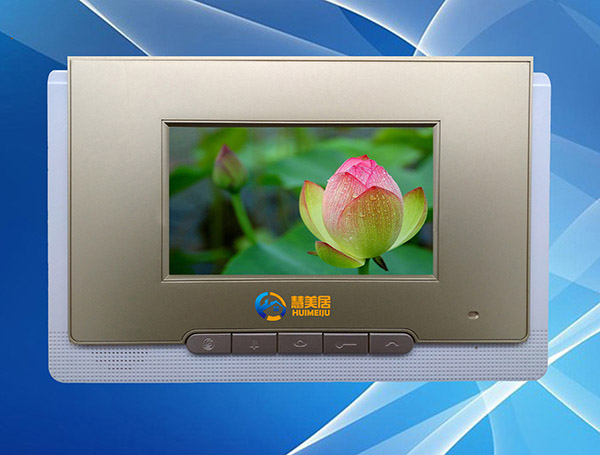 供应网线数码彩色可视对讲门铃4.3寸分机