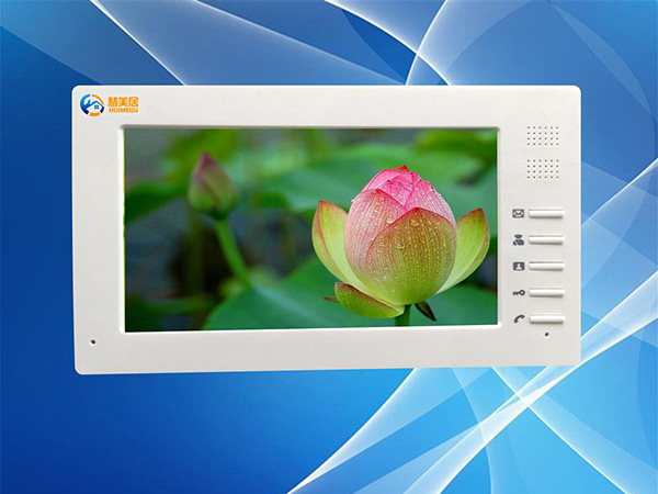 供应网线数码彩色可视门铃7寸分机