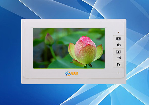 供应佛山网线彩色可视楼宇对讲7寸分机