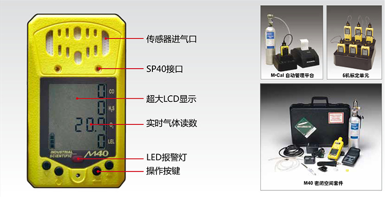 美国英思科工业级四合一多气体检测仪M40