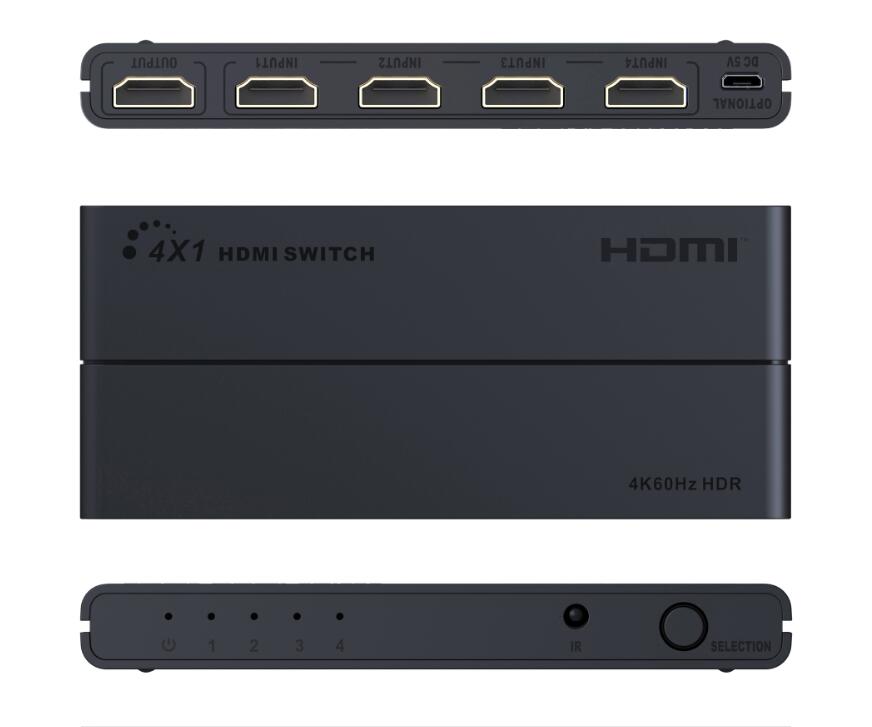 朗强 4进1出HDMI2.0 HDR切换器 4KX2K@60Hz