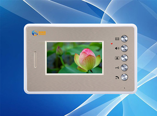 供应网线数码彩色可视对讲门铃4.3寸分机