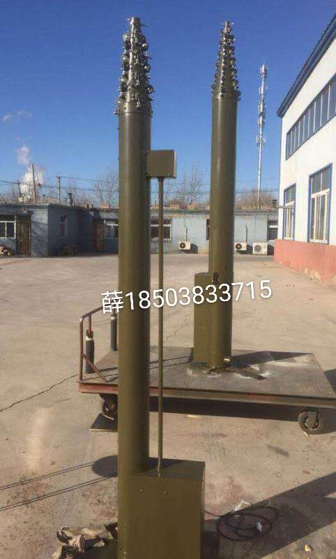 15米轻便型 式四角避雷针塔 便携雷达天线升降杆