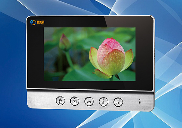  网线彩色可视门铃7寸分机  