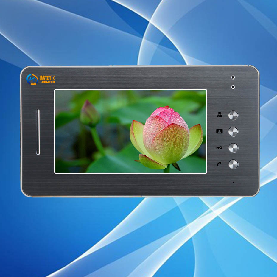 网线数码彩色可视楼宇对讲系统7寸分机 