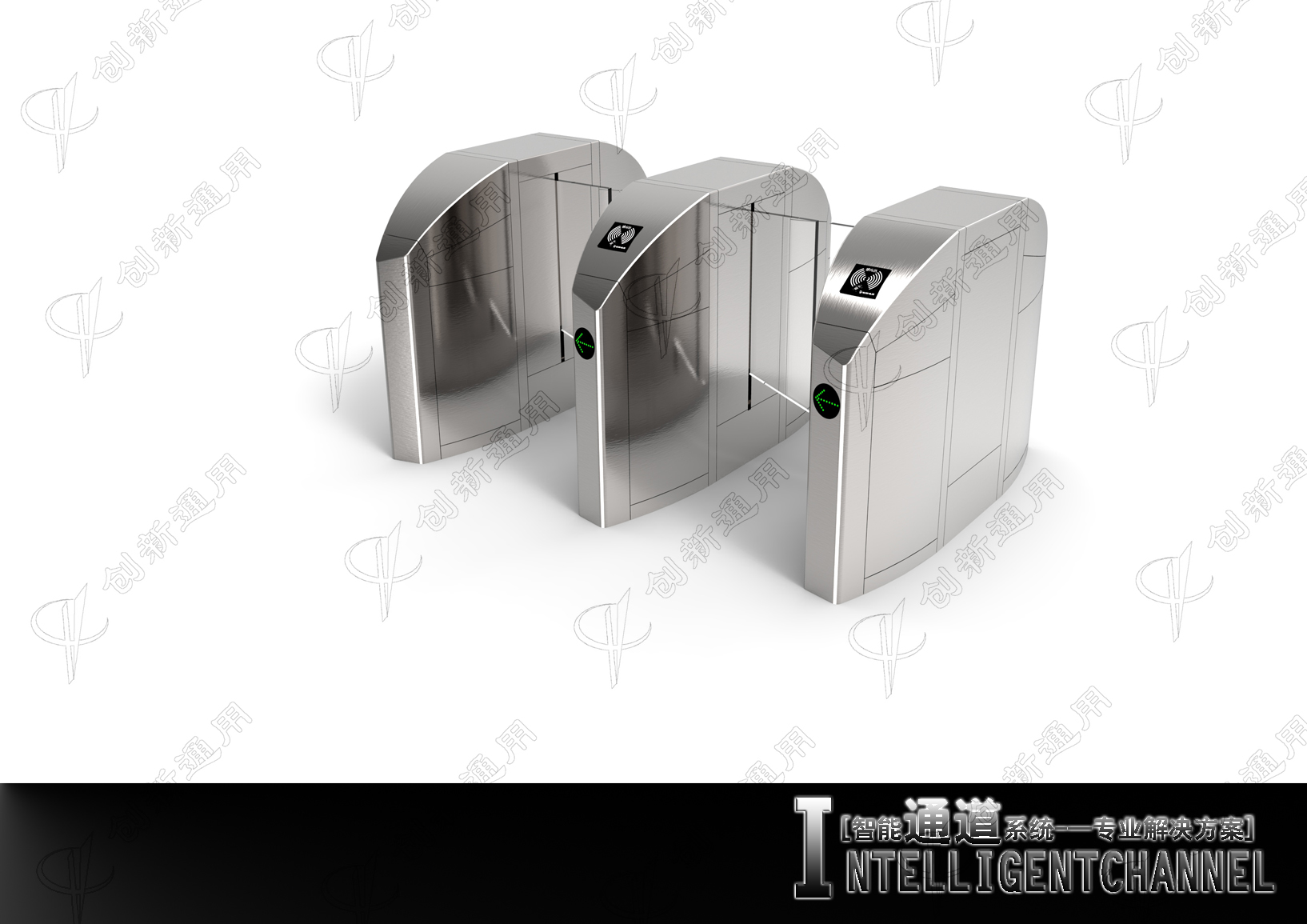平移闸拱桥型人行道闸地铁智慧小区大厦安防自动门禁系统刷卡闸机