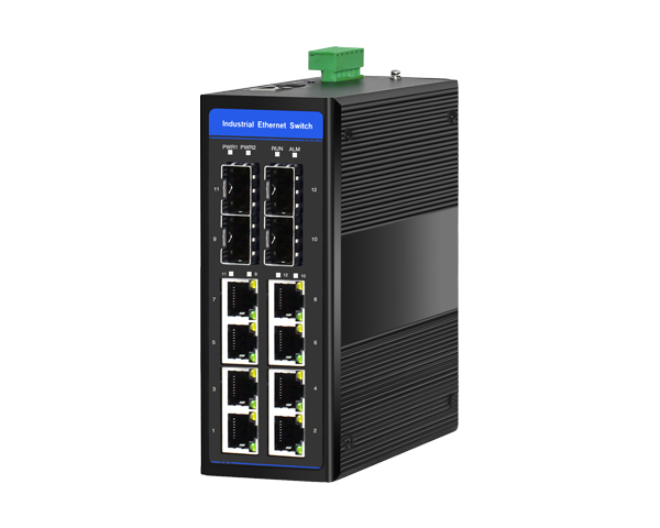 4光8电全千兆环网工业交换机