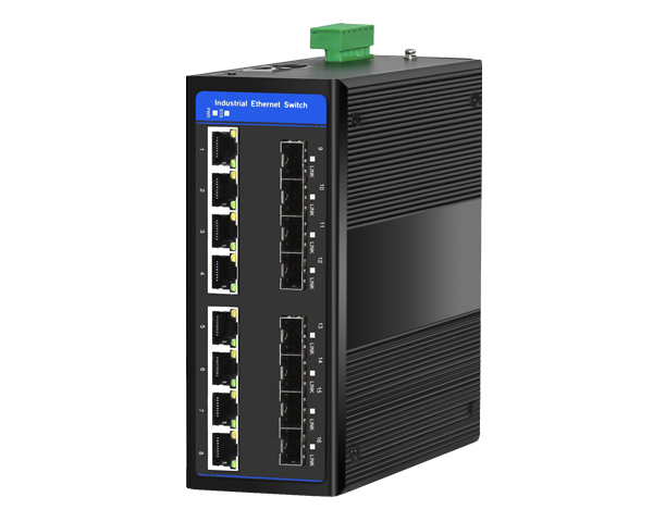 8光8电全千兆环网工业交换机