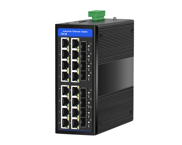 8千兆光+16/24千兆电工业环网交换机POE交换机