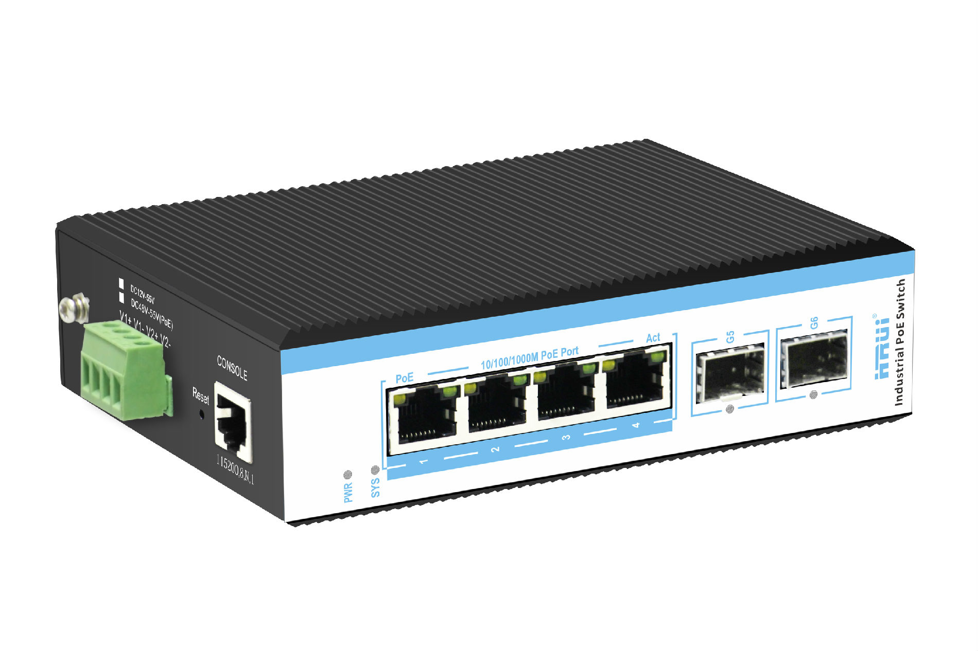 6口千兆工业级管理型PoE交换机