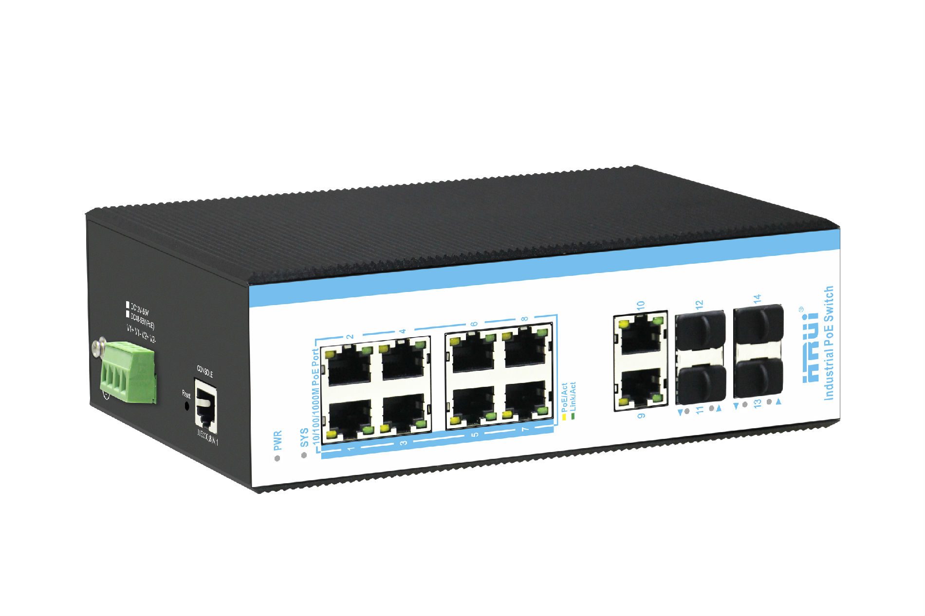 14口千兆工业级管理型PoE交换机