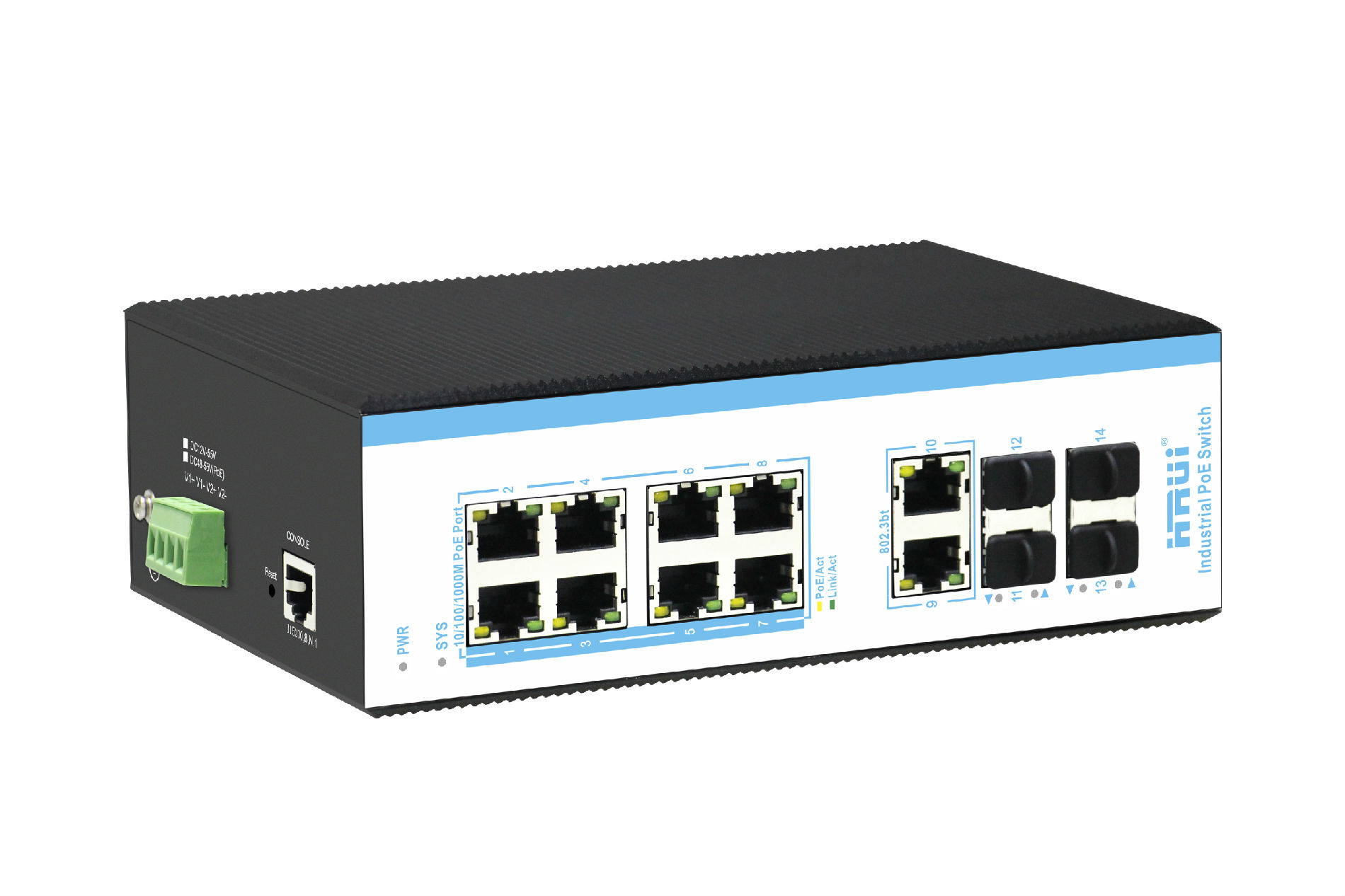 14口千兆工业级管理型PoE交换机