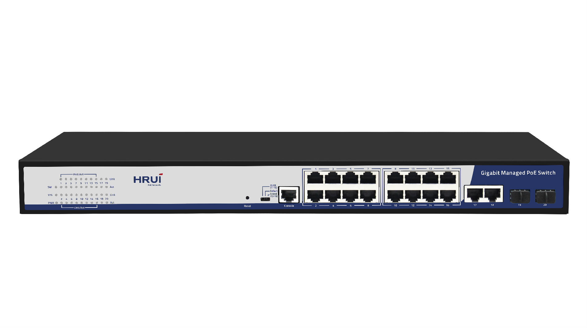 20口千兆管理型PoE交换机