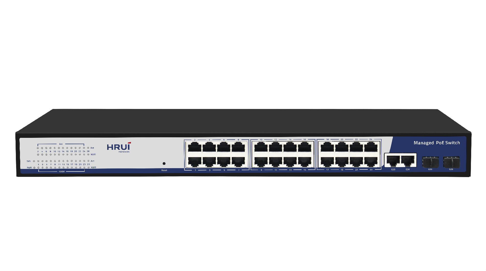 26口百千兆混合管理型PoE交换机