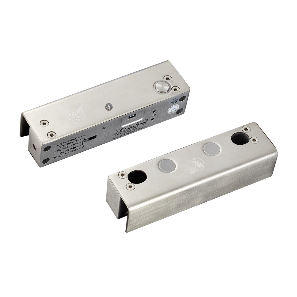  U型上下无框玻璃门专用电插锁