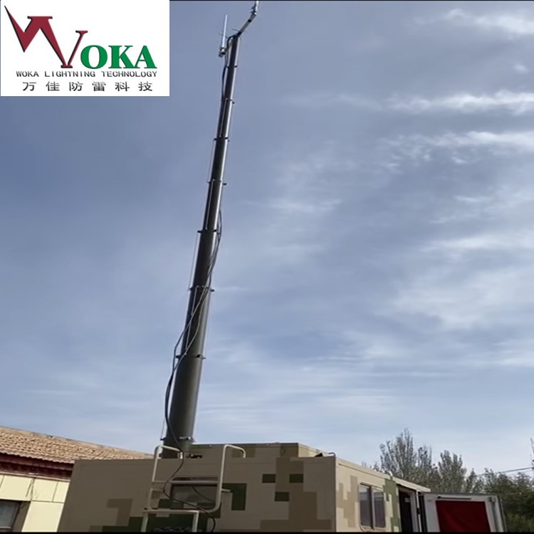 信必睿25米电动升降杆避雷针 20米手动快装式升降避雷针