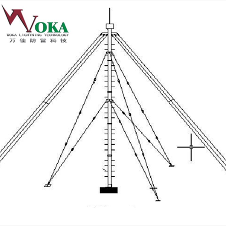 昌佑车载电动通信升降杆 手动升降杆避雷针 可移动车载升降避雷针