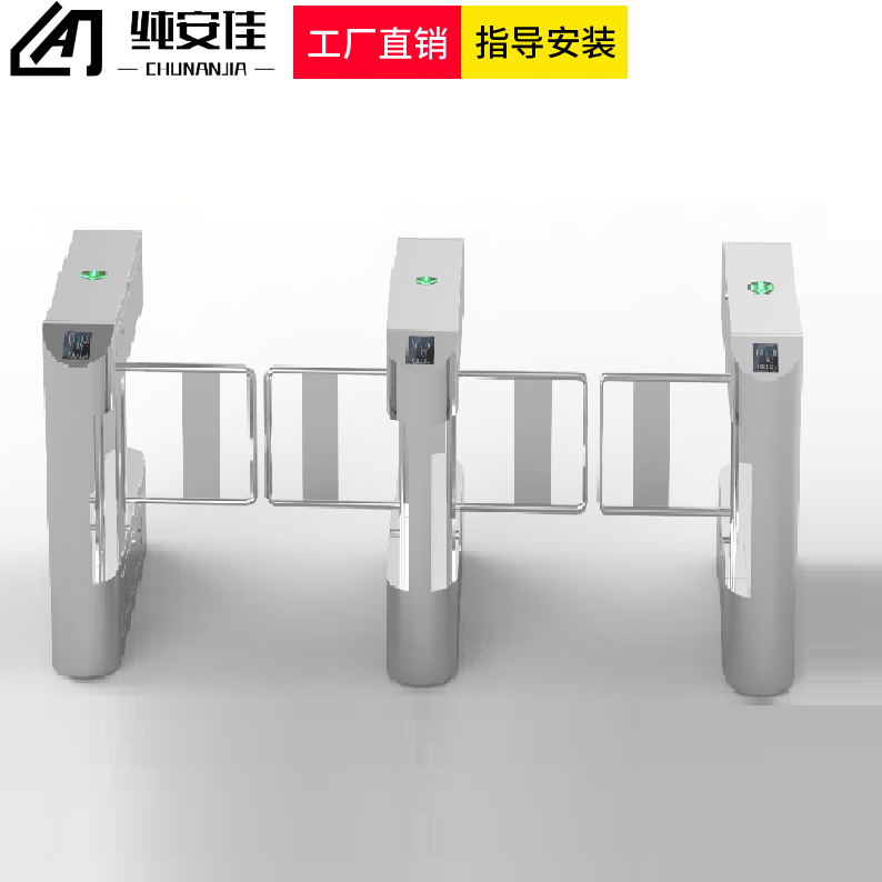 厂家批发景区小区通道闸人行通道闸机 人脸识别测温指纹摆闸