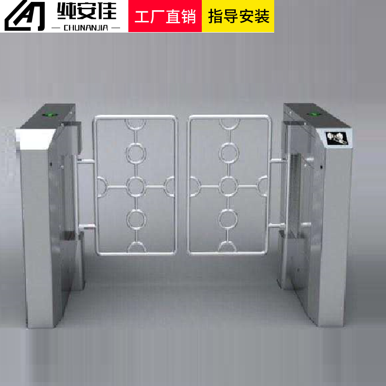 厂家批发景区小区通道闸人行通道闸机 人脸识别测温指纹防爬摆闸