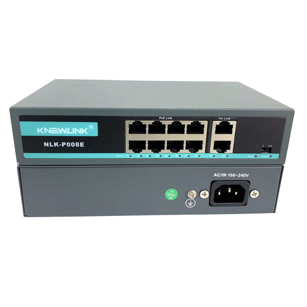 KNEWLINK纽琳克NLK-P008E 8+2口内置POE交换机（内置电源250米）