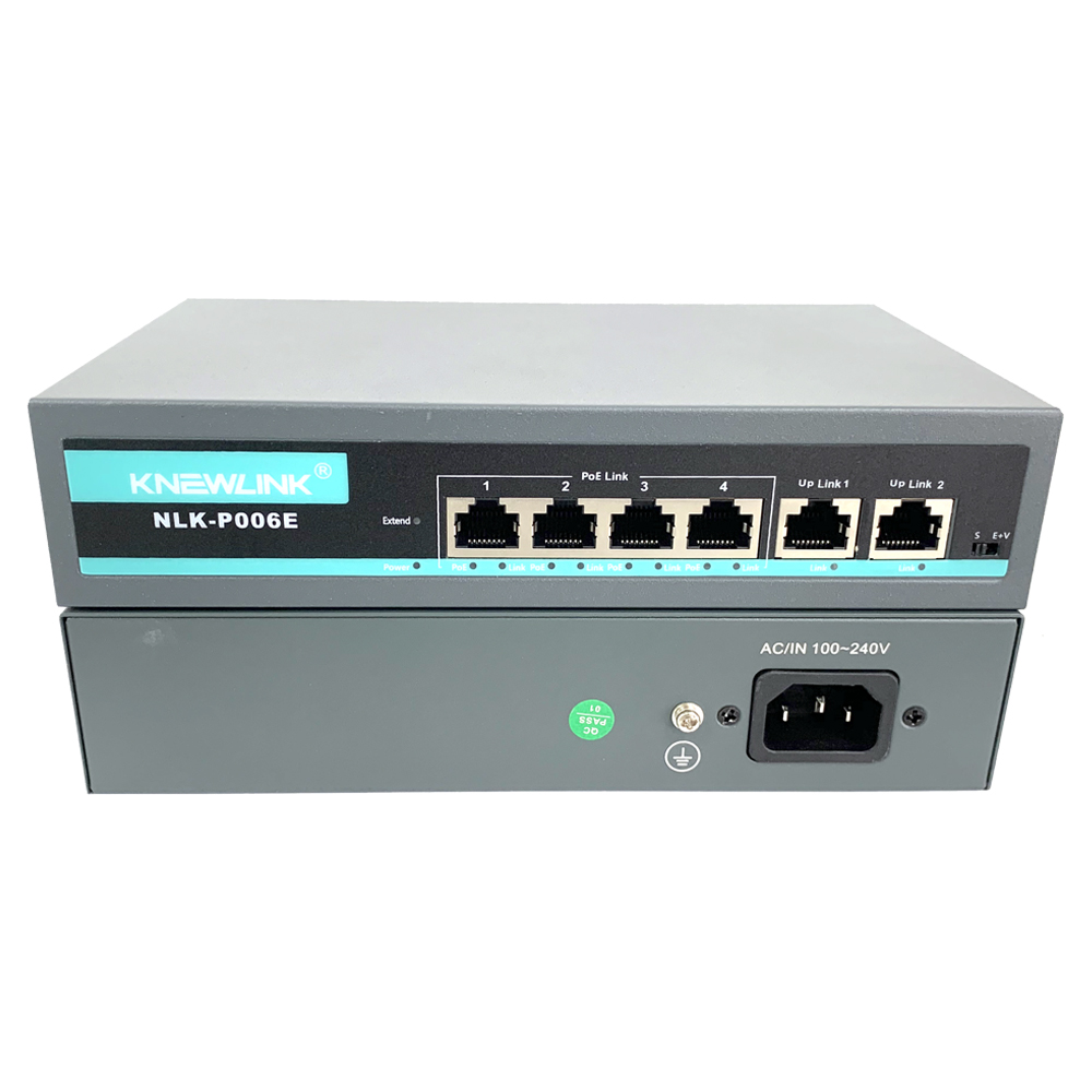 KNEWLINK纽琳克NLK-P006E 6口内置POE交换机（内置电源250米）