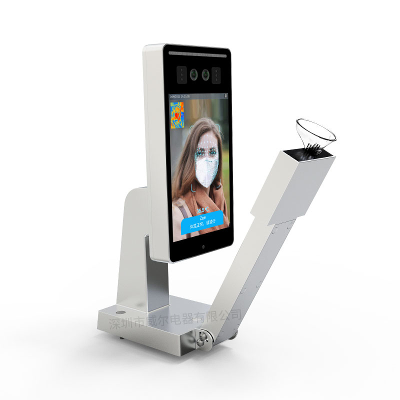 人脸识别酒精测试仪客运工地民用闸机岗前酒精测试仪司机岗前测温测酒仪