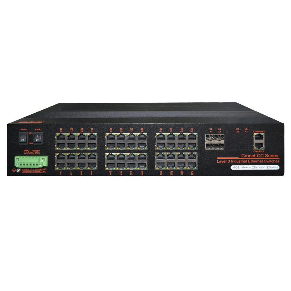 三层4万兆48千兆IEEE1588同步时钟工业以太网交换机