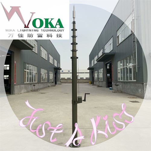 13米便携式避雷针 15米16米18米手动升降避雷针