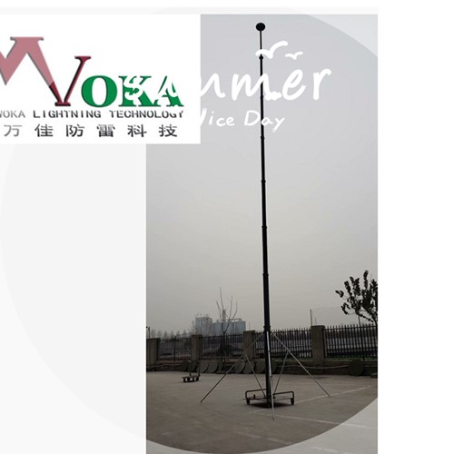 10米15米手动升降避雷针 便携式13米手摇避雷针