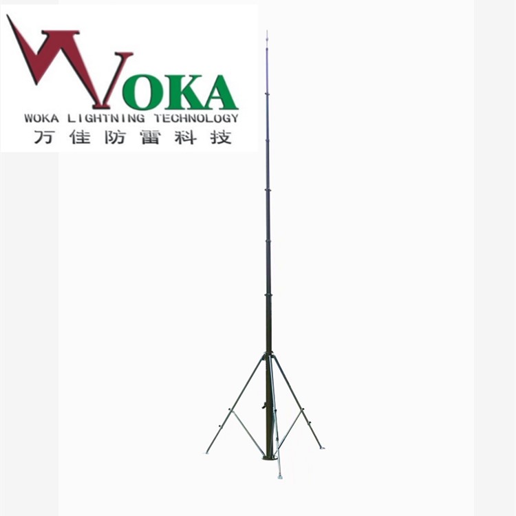  11米18米手动升降避雷针 13米迷彩色野战避雷针
