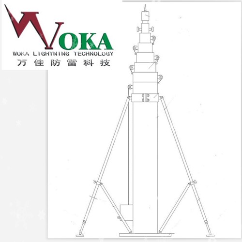 移动升降天线支架 碳纤维云台升降杆 车载监控器升降杆